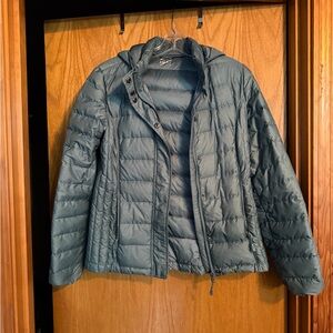 32 Degrees Teal Quilted Hooded Puffer Jacket